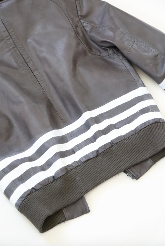 Vintage Wilsons leather striped bomber Jacket | C… - image 2