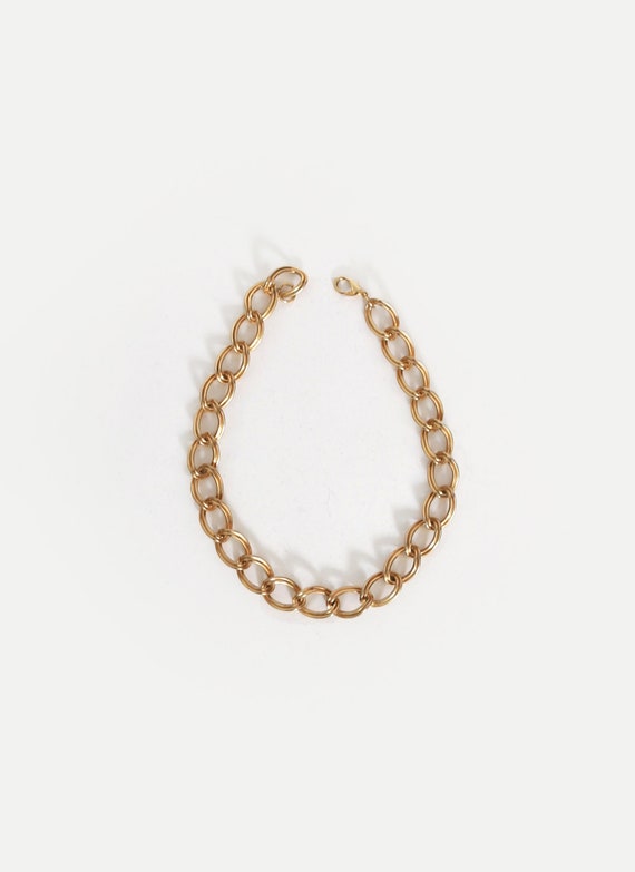 Vintage 90s chunky gold Chain Necklace - image 3