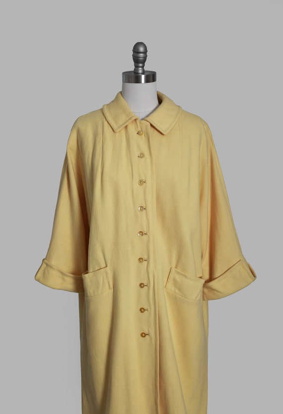 Vintage 60s yellow wool coat - image 6