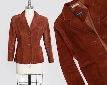 Macys leather jacket | Vintage 70s brown suede leather blazer | !970s leather jacket