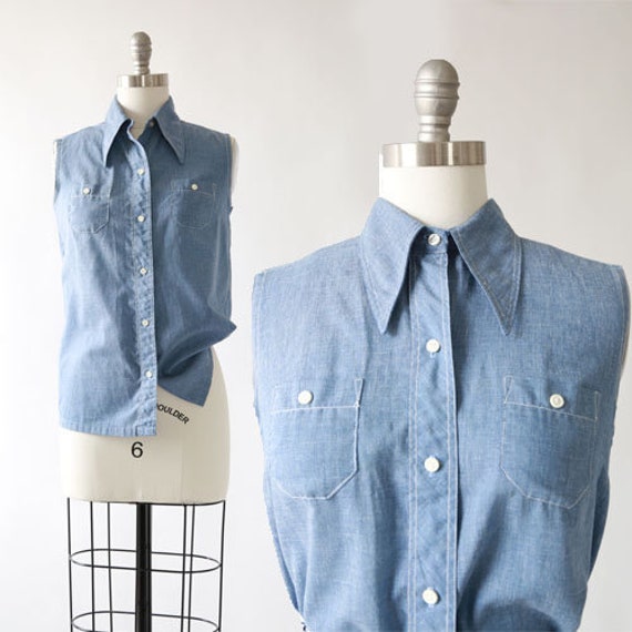 COS COB chambray tank | Vintage 60s chambray denim
