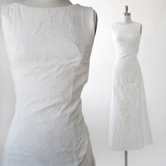 Floral wedding dress | Vintage 50s embroidered flo