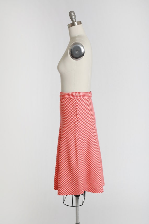 Gingham skirt | Vintage 60s red + white checker w… - image 5
