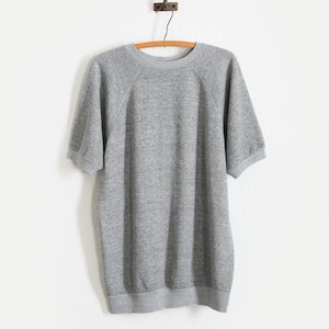 60s 70s Reglan sleeve sweatshirt | 1960s 70s perfectly worn in gray short sleeve sweatshirt