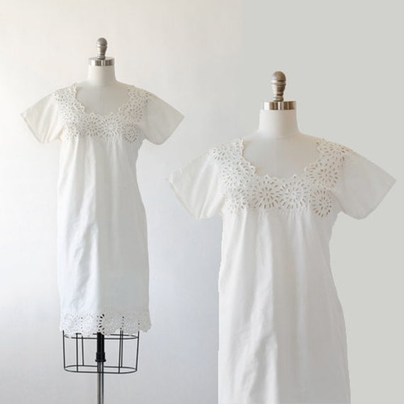Edwardian cotton Chemise | Antique vintage 1900s c