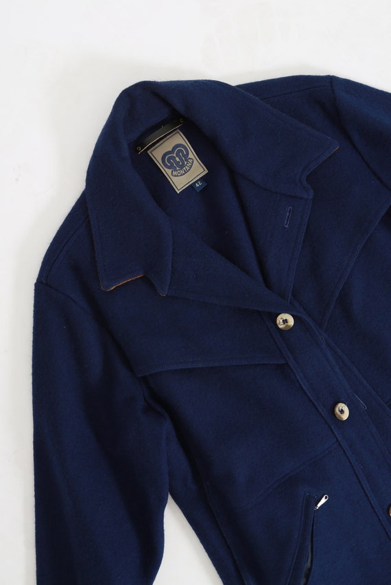 Montana wool coat | Vintage 70s blue wool coat | … - image 3