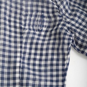 Levis Gingham shirt | Vintage 70s Levis blue + white Gingham button Shirt image 8