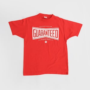 Vintage 80s 90s LEVIS Guarantee red cotton T - shirt