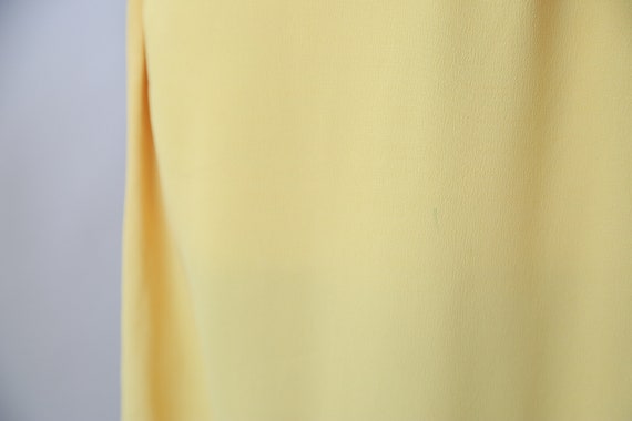 Vintage 90s 40s yellow rayon crepe dress - image 7