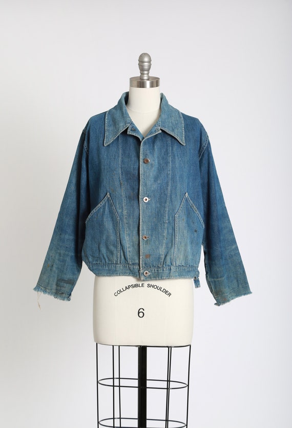 40s jean jacket | vintage 40s denim jacket | 1940s