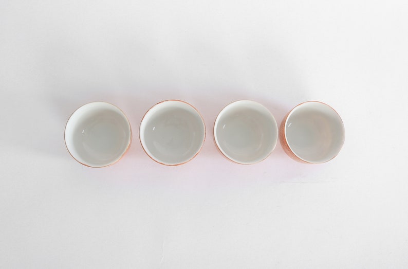 Antique Vintage 1910s Japanese Imperial wear hand panted tea cups Coffee set of 4 image 5