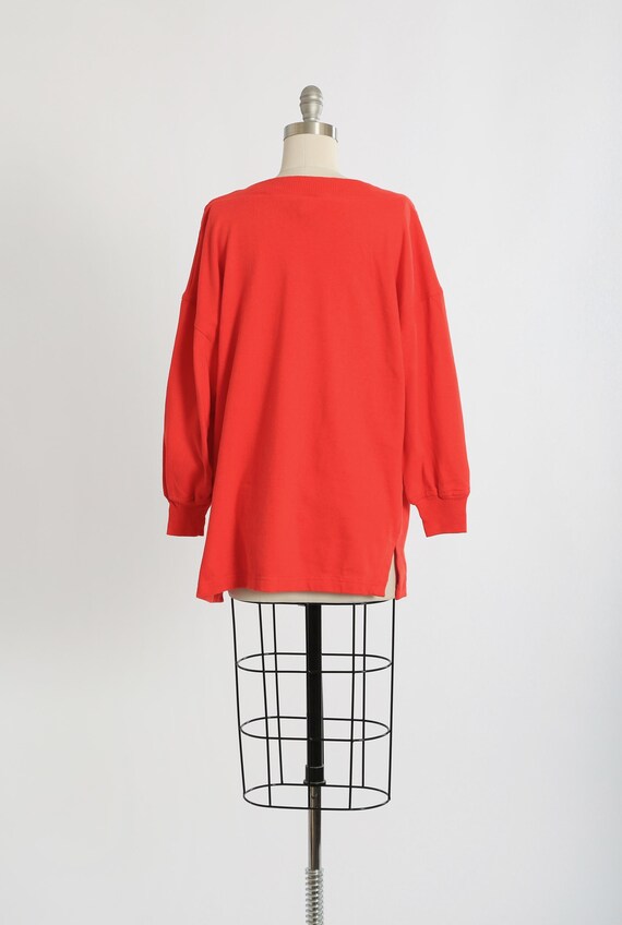 80s Eddie Bauer Sweater | Vintage 1980s Red Oversized Cotton 
