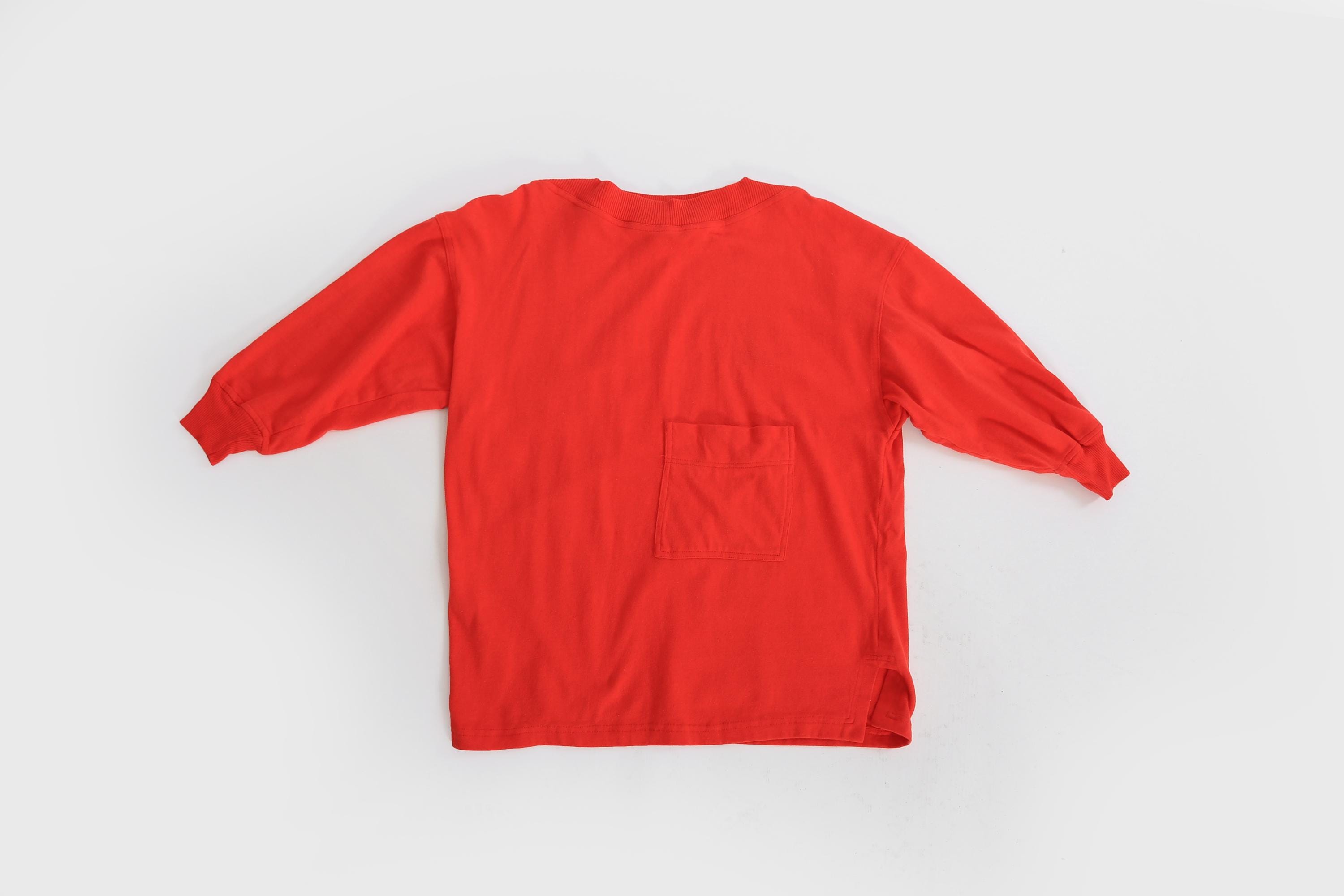 80s Eddie Bauer Sweater | Vintage 1980s Red Oversized Cotton 