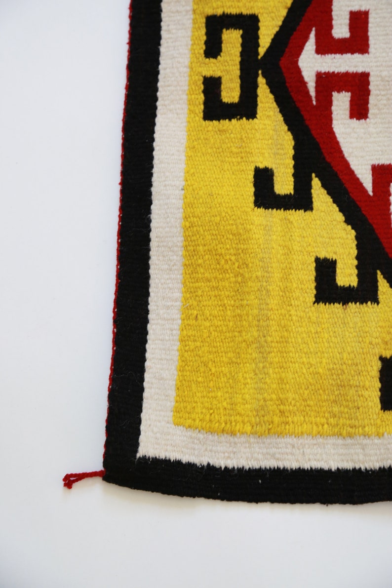 Antique Vintage Navajo Saddle Blanket 52 X 30 Etsy