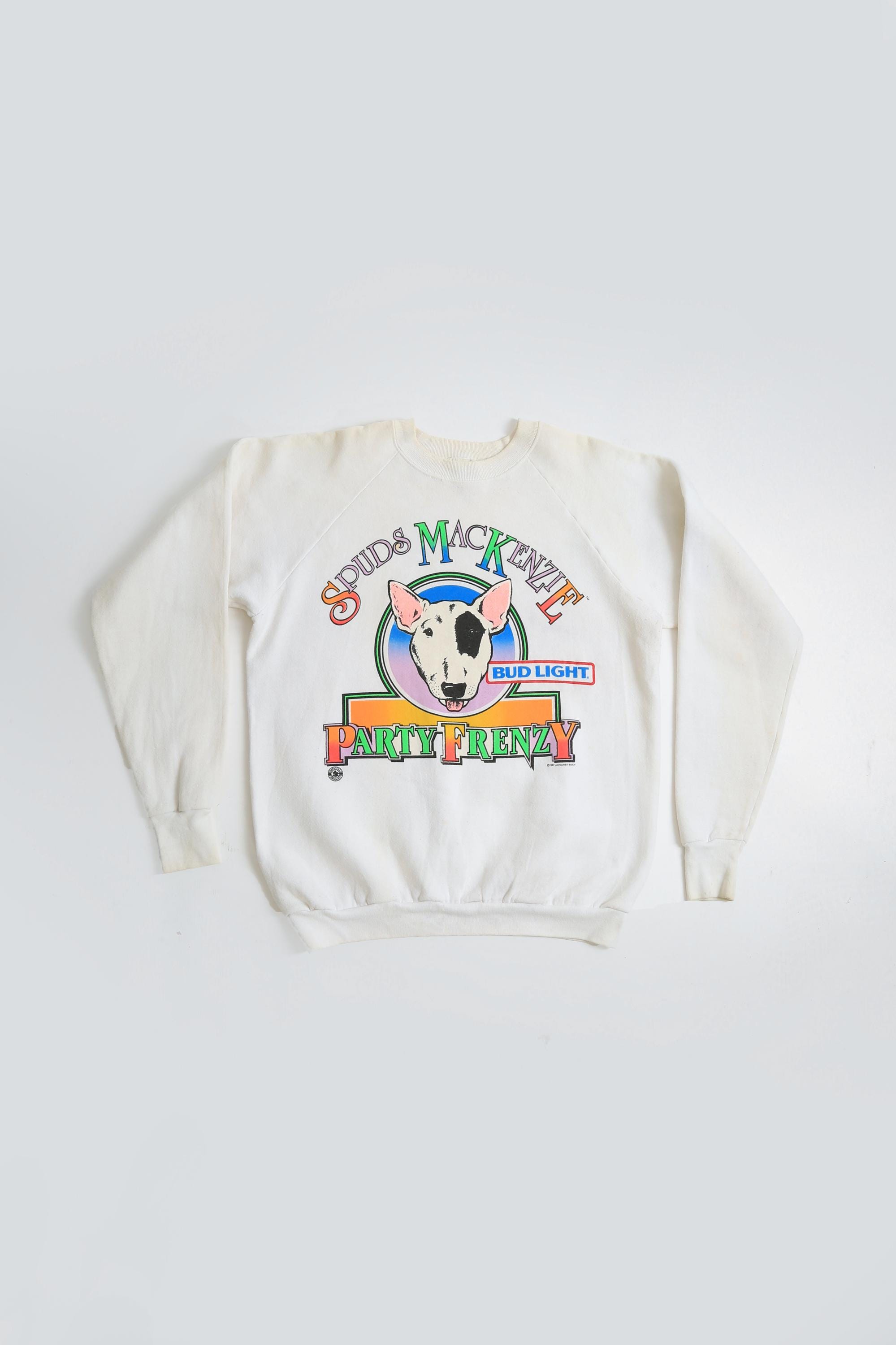 Vintage 80s (1987) SPUDS MACKENZIE Bud Light Sweatshirt - Etsy Israel