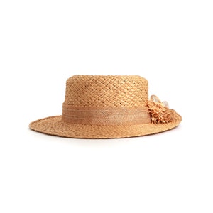 90s natural straw sun hat