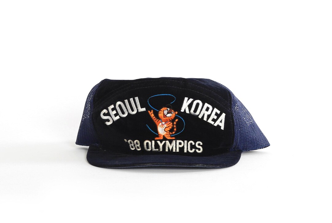 RARE Vintage Seoul Korea '88 Olympics Felt Black Snapback