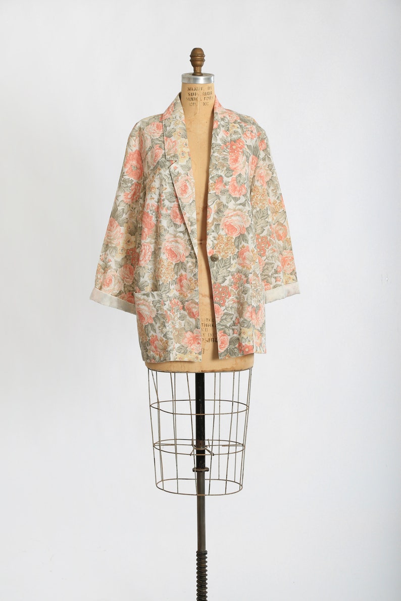 Vintage 90s oversized floral blazer image 2