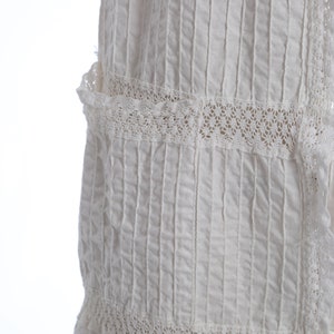 Vintage 70s Mexican white cotton crochet Dress image 4