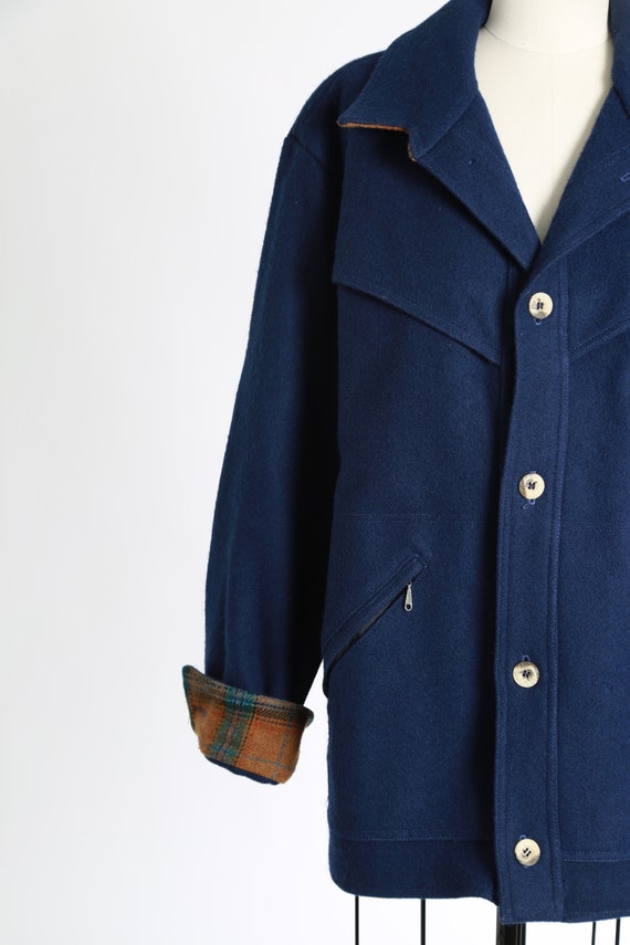 Montana wool coat | Vintage 70s blue wool coat | … - image 7