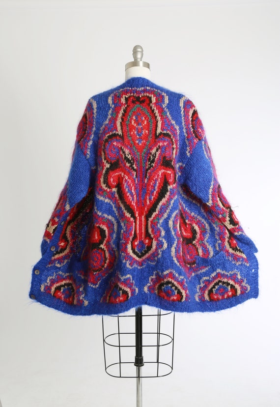 Classiques long cardigan | Vintage 80s abstract mo
