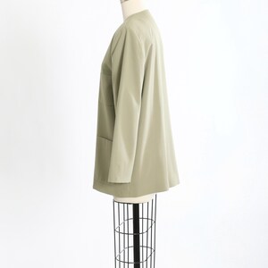 90er Jahre Grüne oversized Blazer-Anzugsjacke aus Wolle Bild 8