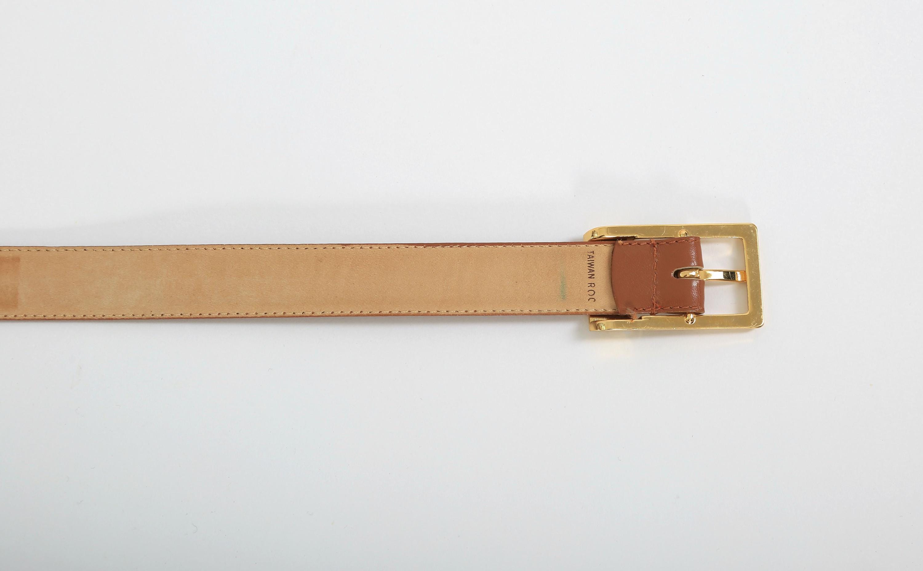Vintage Anne Klein Brown Leather Belt Sz. S - Etsy display picture 1