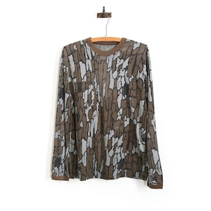 70s Trebark Camo Jagd Langarm T-Shirt