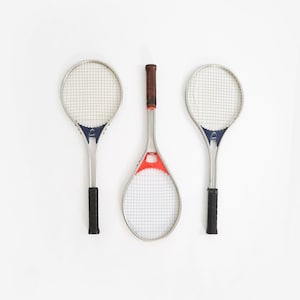 Vintage Aluminum Tennis Rackets wall art gallery wall