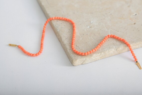 Vintage genuine coral beaded necklace - image 3