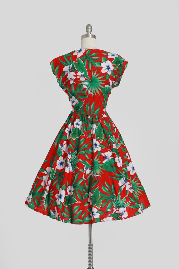 Hawaiian floral dress | Vintage 80s does 50s trop… - image 6