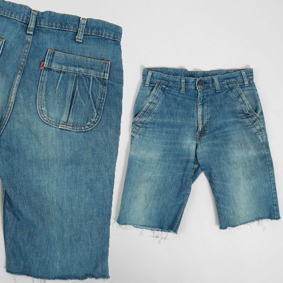 Levis cut off jeans | Vintage 70s orange tab Levi… - image 1