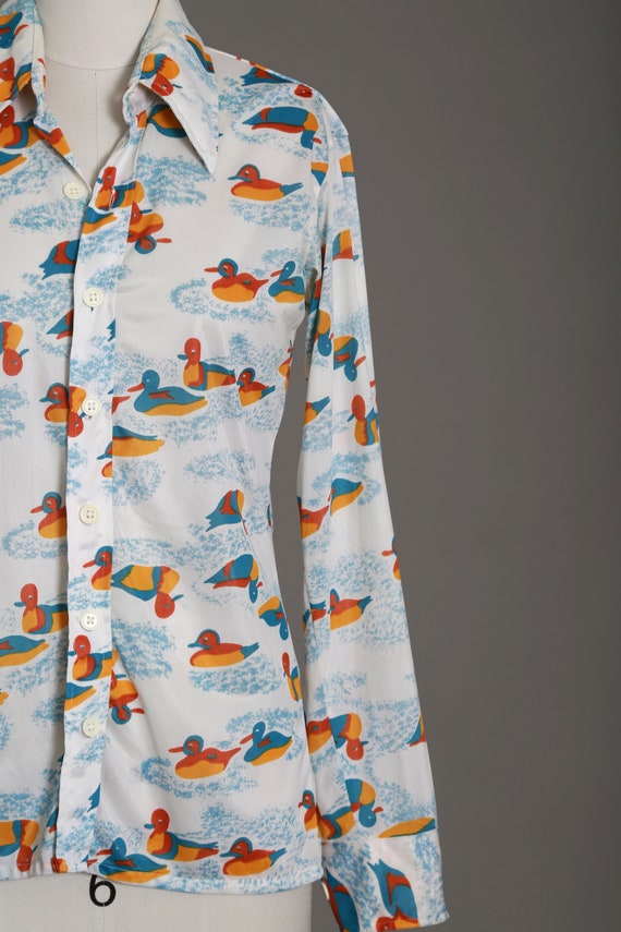 Duck hunting shirt | Vintage 1970s novelty print … - image 3