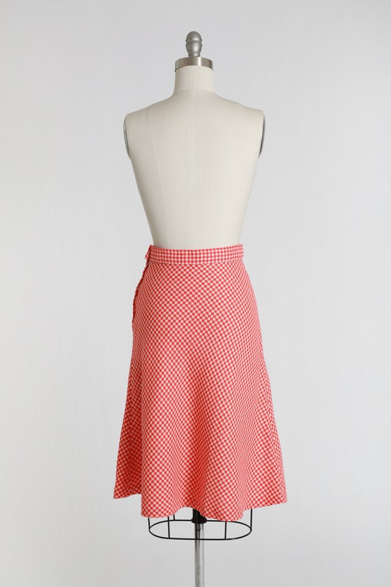 Gingham wool skirt discount