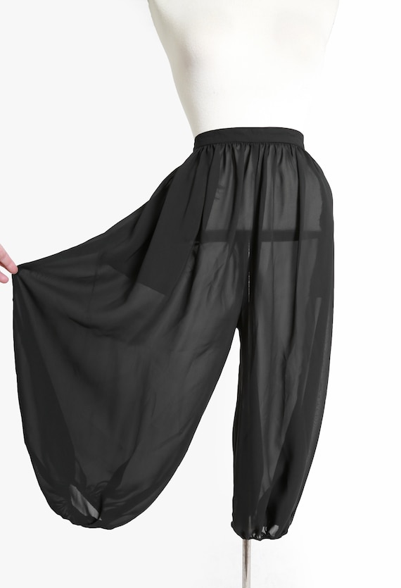Harem pants | Vintage 60s sheer black harem genie… - image 5
