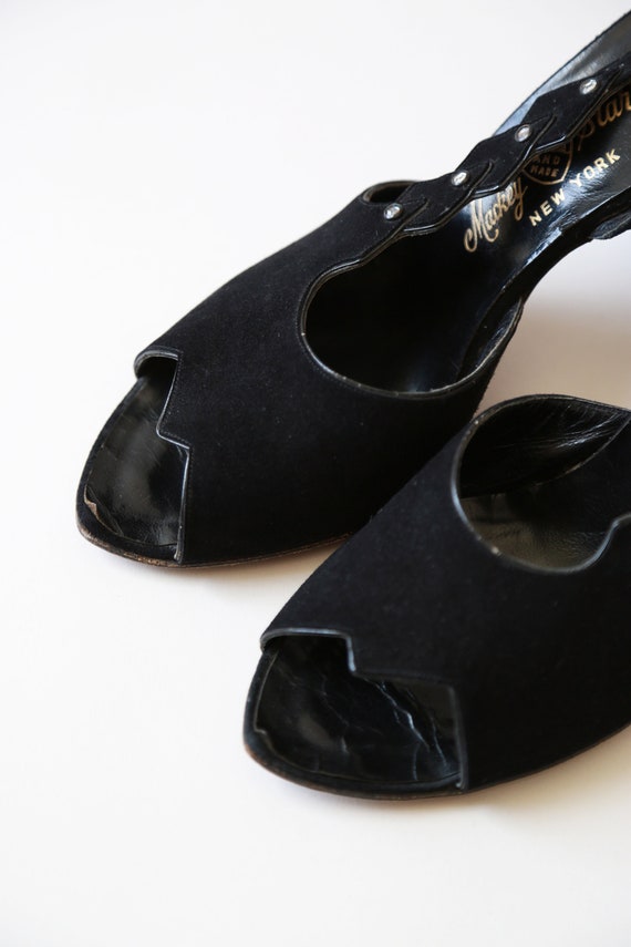 Countess 1950s jeweled heels | Vintage 50s black … - image 4