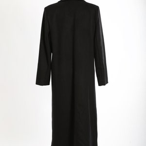 90s black wool coat Vintage 1990s PENDLETON black velvet Merino wool long oversized coat image 7