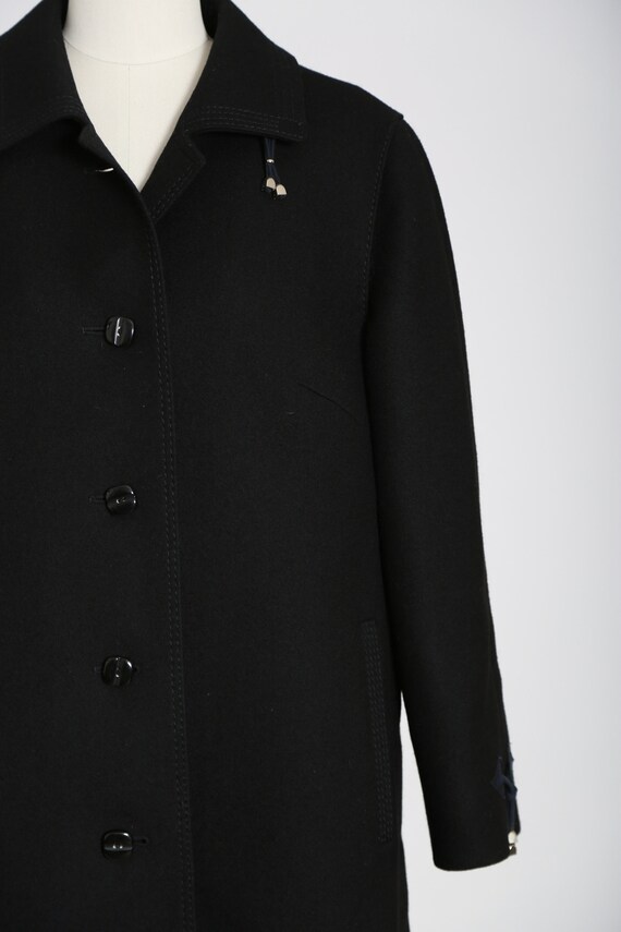90s black wool coat  | Vintage 1990s Modell nauti… - image 4