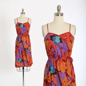 robe fleurie en coton vintage des années 70