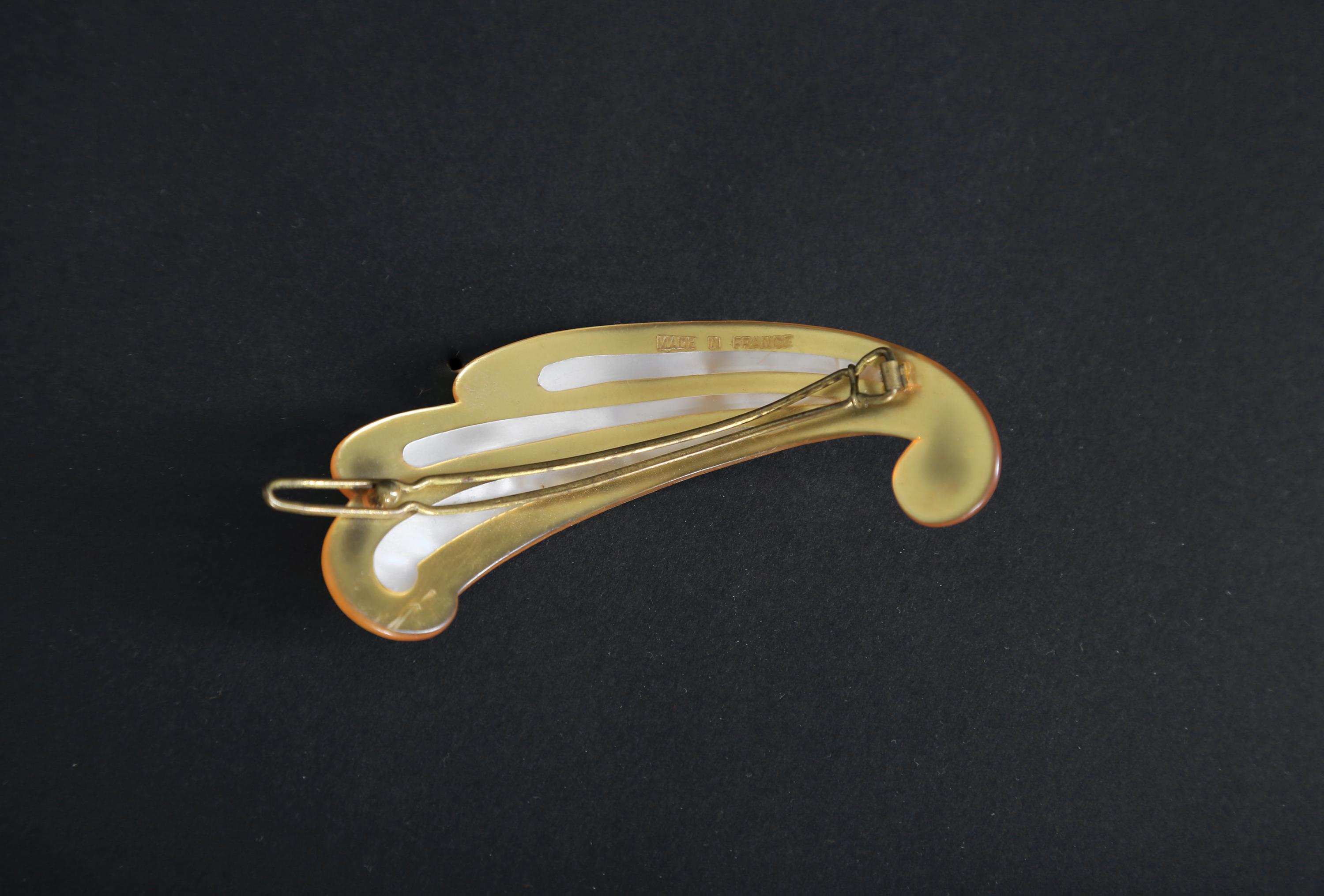Vintage French Lucite Barrette Hair Clip - Etsy display picture 2