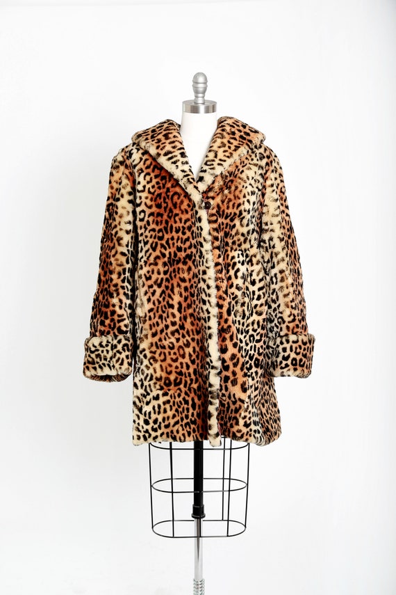 50s leopard print fur coat | Vintage 1950s sheeps… - image 2