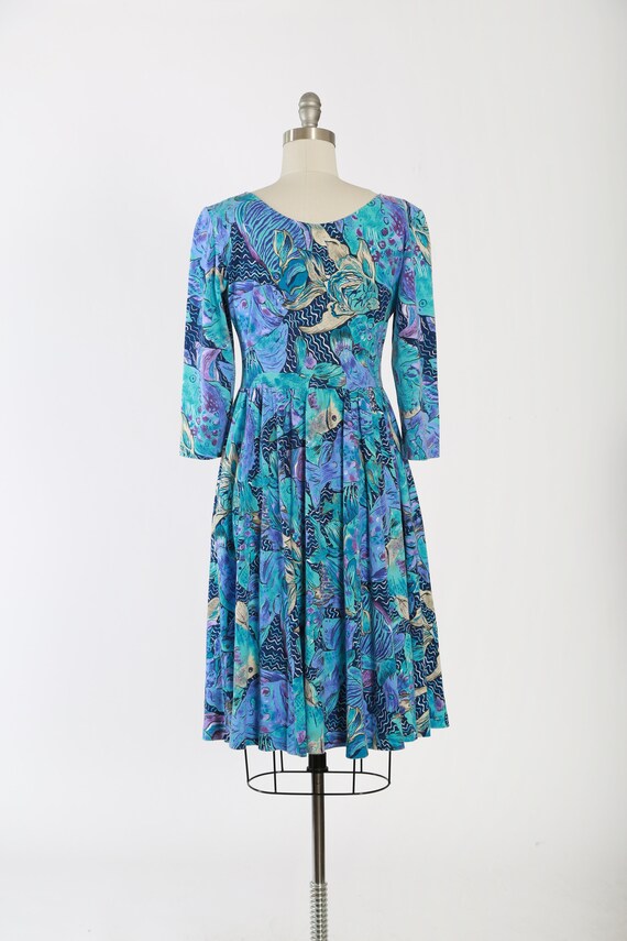 Lanz fish dress | Vintage 80s Lanz originals blue… - image 7