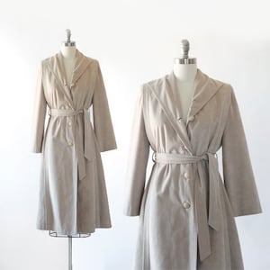 Skin Gear II coat | Vintage 70s Non leather suede trench coat