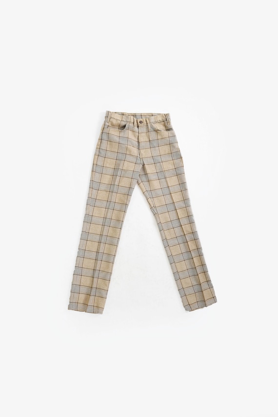 Vintage 70s Levis brown Plaid pants | Levis' STA - PREST plaid pants