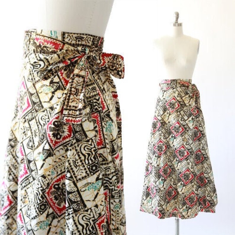 cotton wrap maxi skirt
