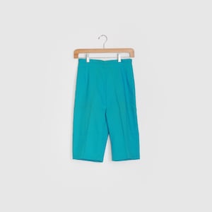 Vintage 60s blue high waist shorts | 1960s Glenbrooke shorts