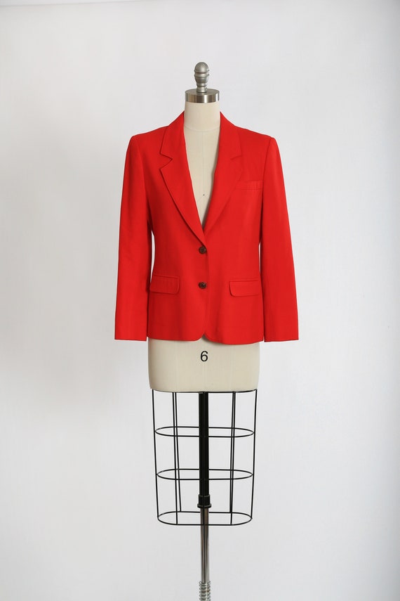 70s Pendleton red blazer | Vintage 1970s red wool 