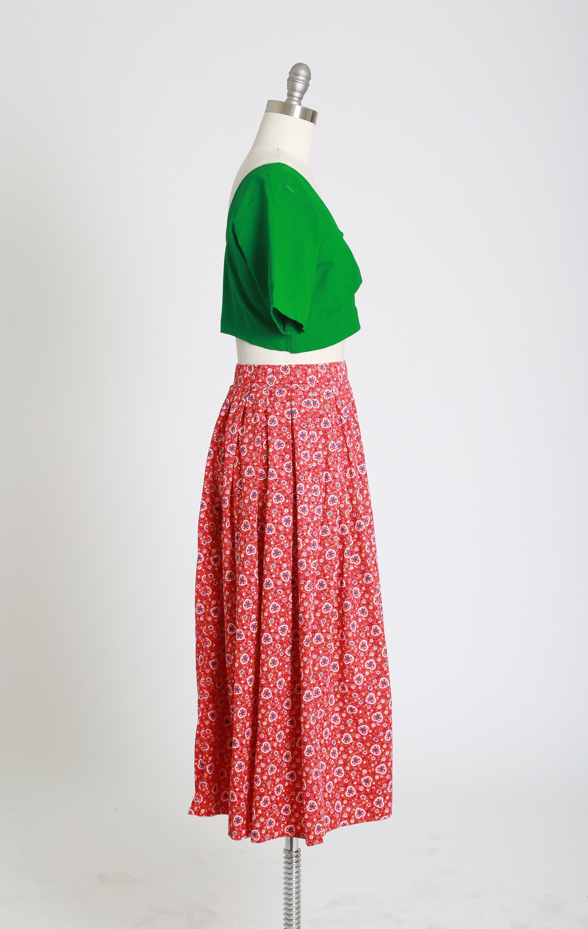 50s Novelty Print Skirt Vintage 50s Novelty Heart Print Etsy UK