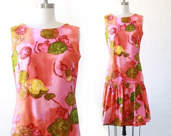 Vintage 60s floral Hawaiian Dress