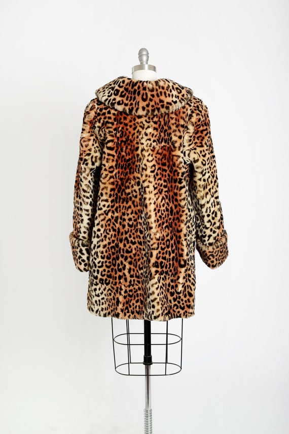 50s leopard print fur coat | Vintage 1950s sheepskin … - Gem